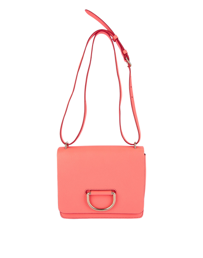 Burberry D Ring Shoulder Bag, &pound;280, Handbags, Pink, Leather, Front view